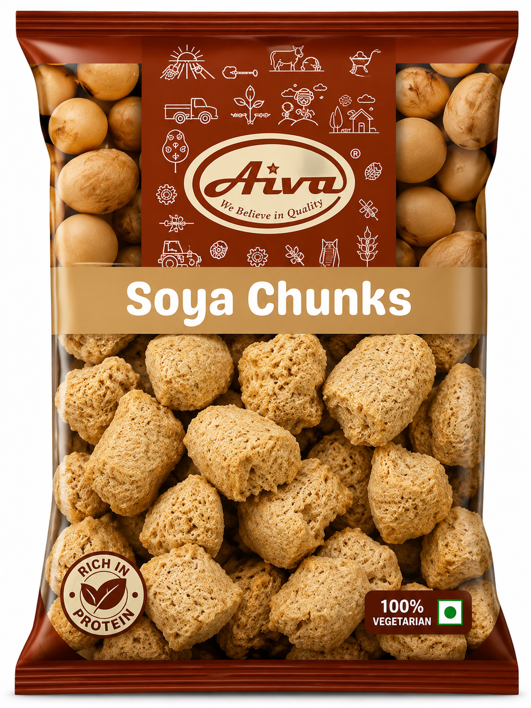 Aiva Mini Soya Chunks (250g)