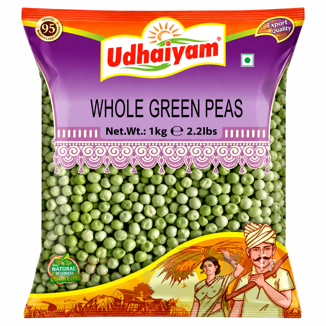 Udhaiyam Green Peas (1kg)