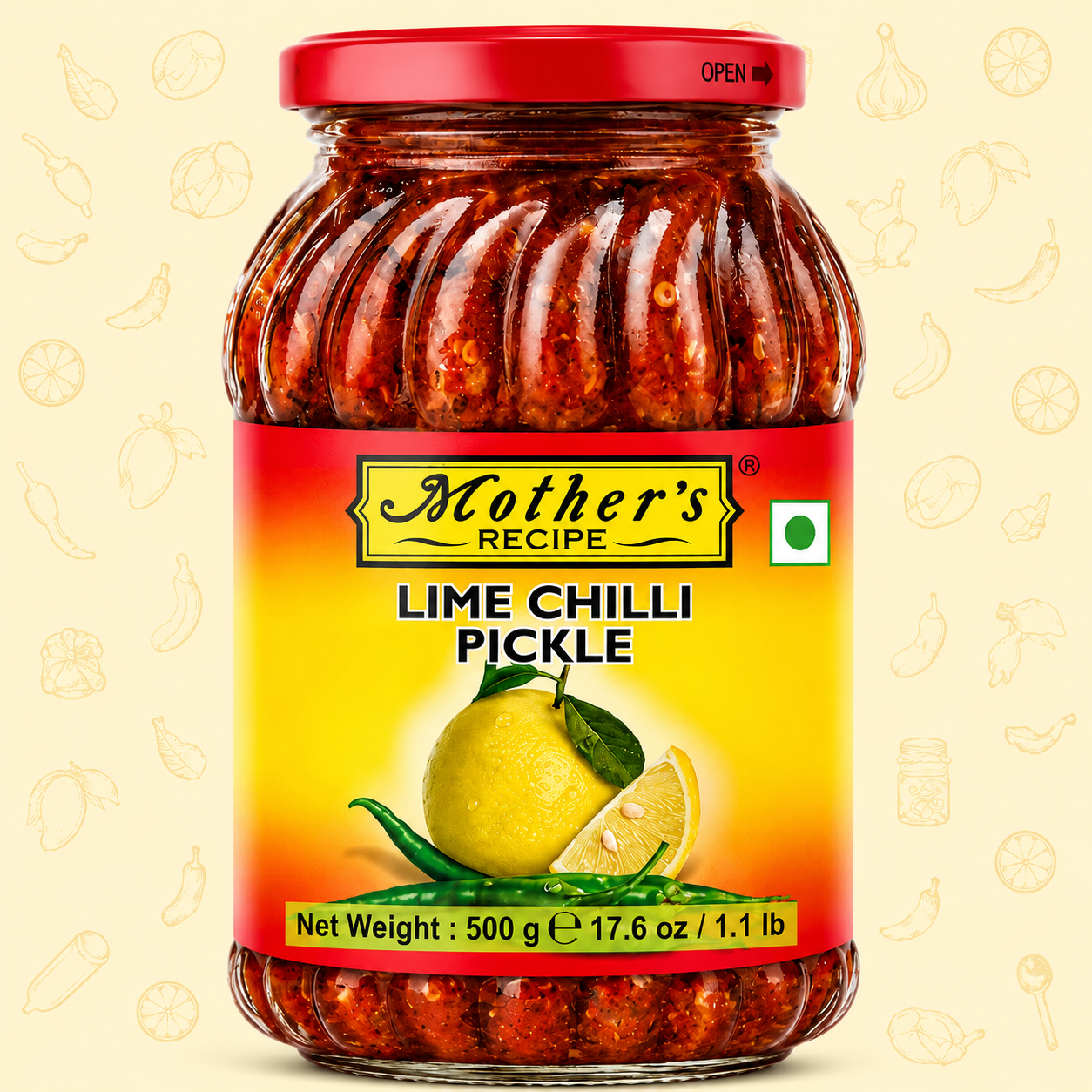 MOTHER’S Lime & Chilli Pickle (500g)