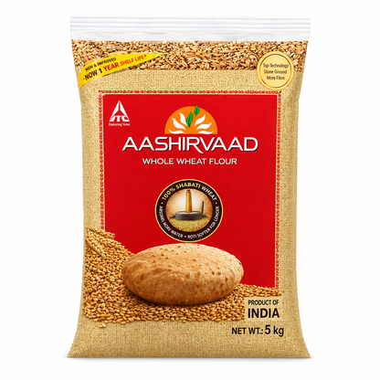Aashirvaad Chakki Atta Whole Wheat Flour (Export Pack) - 10kg