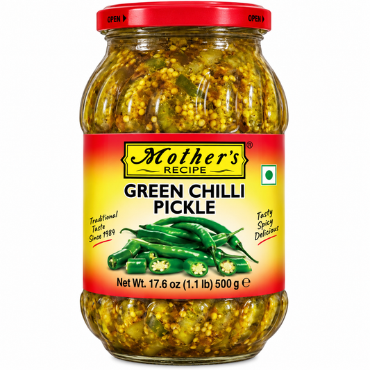 Mother’s Green Chilli Pickle(500g)