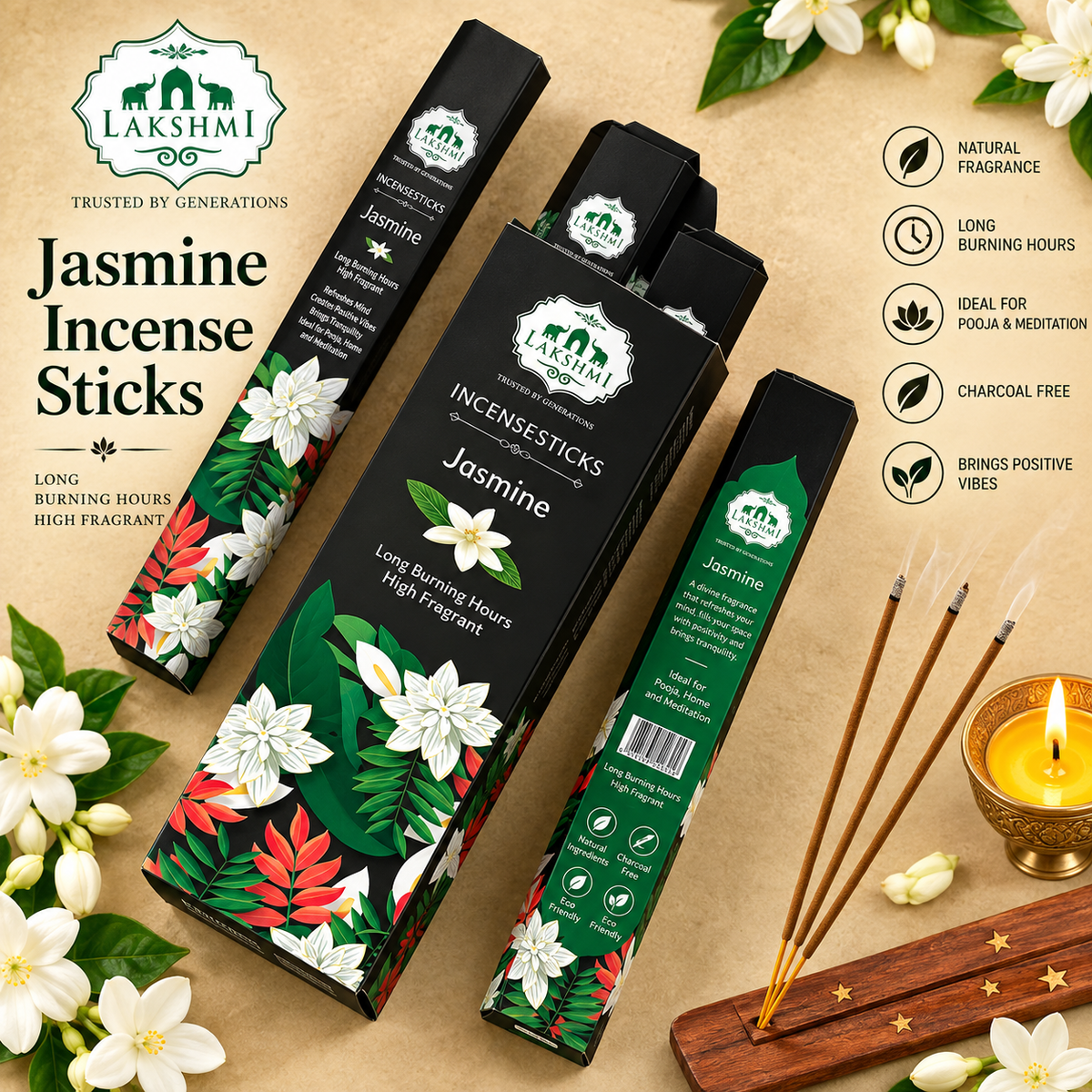 Lakshmi Jasmine Incense Sticks