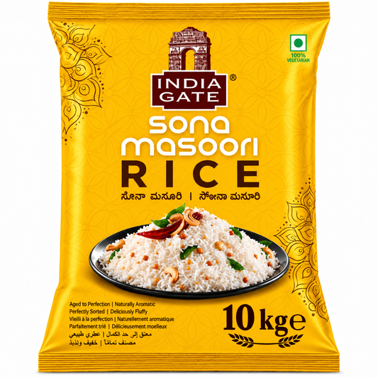 India Gate Sona Masoori Rice (10kg)