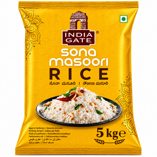 India Gate Sona Masoori Rice (5kg)